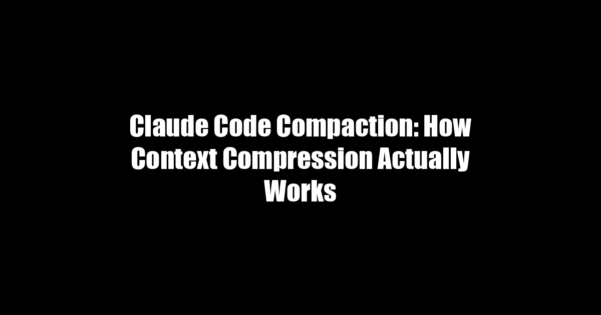 Claude Code Compaction: How Context Compression Works (2026)